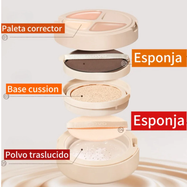 Miniatura 3 de Base cushion crema triple Novo